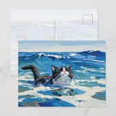 Kat En De Oceaan (#3) Briefkaart (Voorkant / Achterkant)