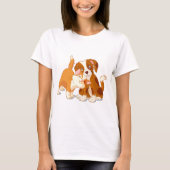 Kat- en Dog-boeddies T-shirt (Voorkant)