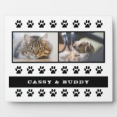 Kat en Dog Pet Paw Print 2 Foto Fotoplaat (Voorkant)