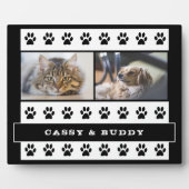 Kat en Dog Pet Paw Print 2 Foto Fotoplaat (Voorkant)