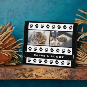 Kat en Dog Pet Paw Print 2 Foto Fotoplaat