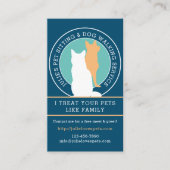 Kat en Dog Pet Sitter Dog Walker Foto Visitekaartje (Voorkant)