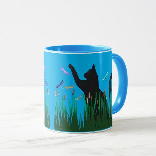 Kat en dragons mok (Voorkant rechts)