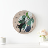 Kat en een Plant Grote Klok (Huis)