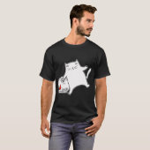 Kat en een vis t-shirt (Voorkant volledig)
