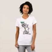 Kat En Een Vlinder Vrouwen T-shirt (Voorkant volledig)