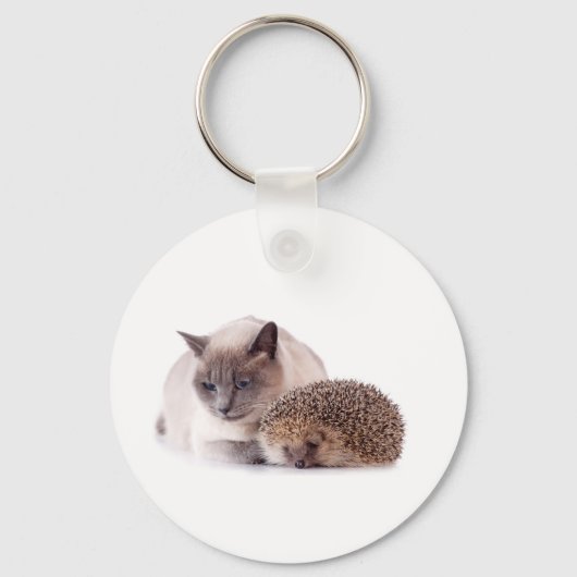 kat en egel sleutelhanger (Voorkant)