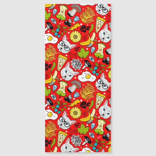 Kat en ei op rood (Voorkant)