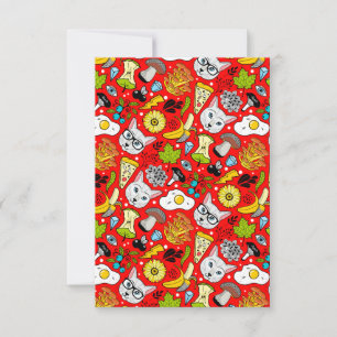 Kat en ei op rood aankondiging