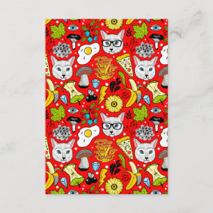 Kat en ei op rood informatiekaartje