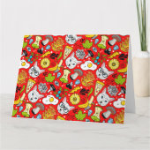 Kat en ei op rood kaart (Achterkant)