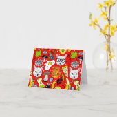 Kat en ei op rood kaart (Gele Bloem)