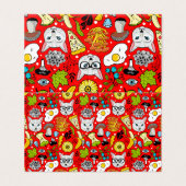 Kat en ei op rood kaart (Buitenkant ongevouwen)