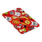 Kat en ei op rood magneet (Rechterzijde)