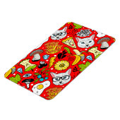 Kat en ei op rood magneet (Linkerzijde)