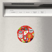 Kat en ei op rood magneet (Insitu (Vaatwasser))