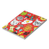 Kat en ei op rood notitieblok (Linkerzijde)