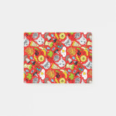 Kat en ei op rood post-it® notes (Voorkant)