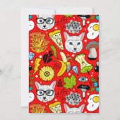 Kat en ei op rood save the date (Voorkant)