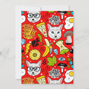 Kat en ei op rood save the date