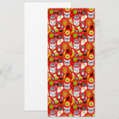 Kat en ei op rood save the date (Voorkant / Achterkant)