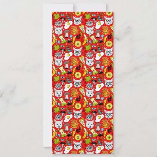 Kat en ei op rood save the date (Voorkant)