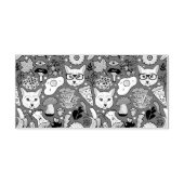 Kat en ei op rood  zelfinktende stempel (Design)