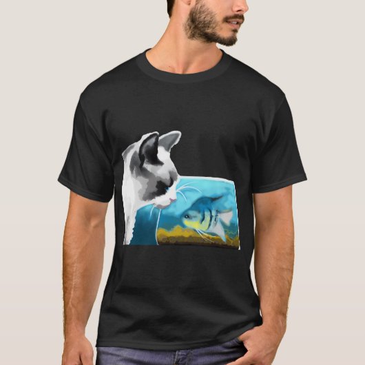 Kat en engelvis t-shirt (Voorkant)