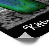 Kat en Favrile Glazen Vaas Poster (Hoek)