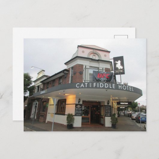 Kat en Fiddle Hotel in Balmain Briefkaart (Voorkant / Achterkant)