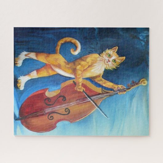 Kat en fistel legpuzzel (Horizontaal)