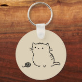 Kat en garen sleutelhanger (Voorkant)