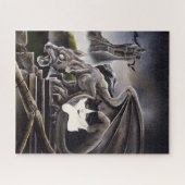 Kat en Gargoyle Legpuzzel (Horizontaal)