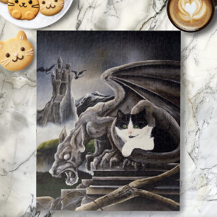 Kat en Gargoyle Legpuzzel
