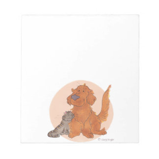 Kat en Golden Retriever/Notitieblok Notitieblok