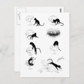 Kat en goudvis, Alexandre Steinlen Briefkaart (Voorkant / Achterkant)