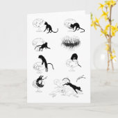 Kat en goudvis, Alexandre Steinlen Kaart (Gele Bloem)