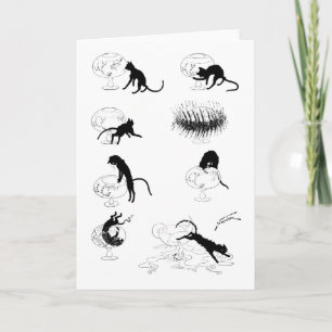 Kat en goudvis, Alexandre Steinlen Kaart