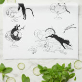 Kat en goudvis, Alexandre Steinlen Theedoek (Gevouwen)