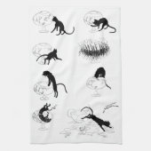 Kat en goudvis, Alexandre Steinlen Theedoek (Verticaal)