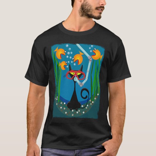 Kat en Goudvis Reto Kitty Kat T-shirt (Voorkant)