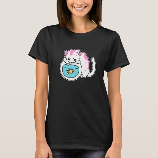 Kat- en goudviskat mam t-shirt (Voorkant)