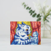 Kat en haar kittens briefkaart (Staand voorkant)