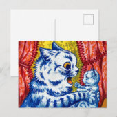 Kat en haar kittens briefkaart (Voorkant / Achterkant)