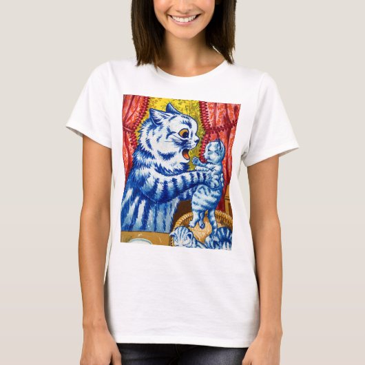 Kat en haar kittens t-shirt (Voorkant)