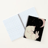 Kat en halve maan notitieboek (Binnen)