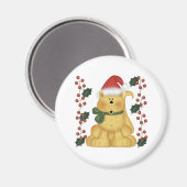 Kat en Holly Kerstmagneet Magneet (Voorkant / Achterkant)