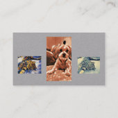 Kat en hond, 3,5 x 2,0-inch Visitekaartje (Achterkant)