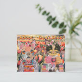 Kat en hond adopteren geen Wenskaart Kaart (Staand voorkant)