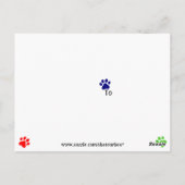 Kat en Hond Dank U Briefkaart (Achterkant)